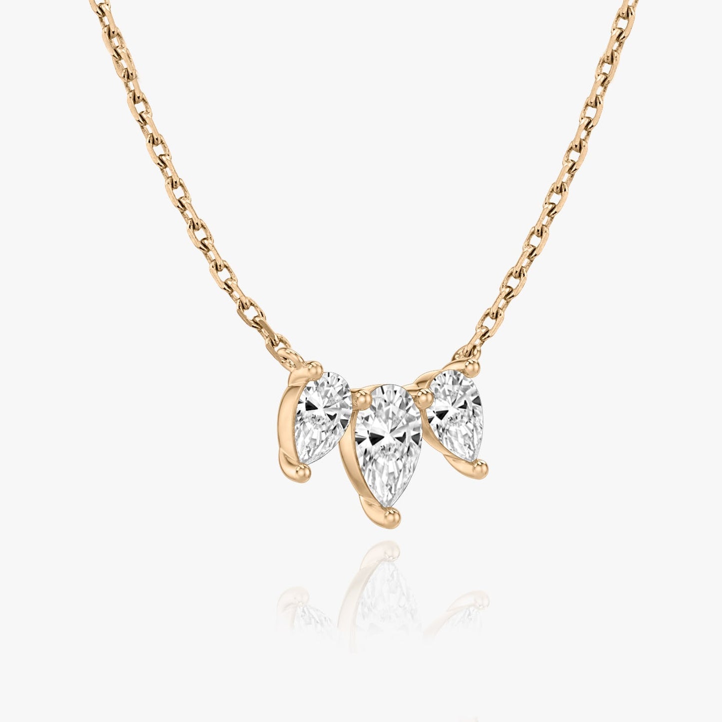 1.0 TCW Pear CVD F/VS Diamond Necklace