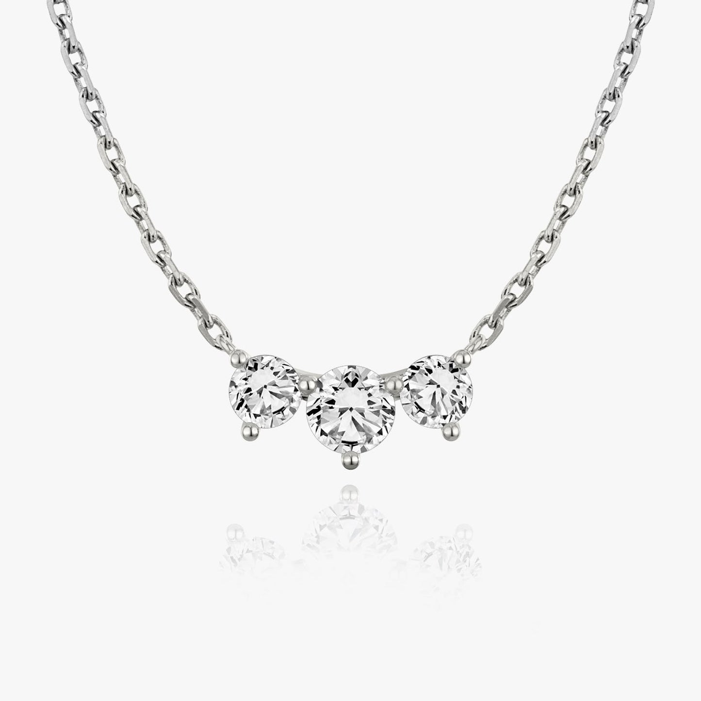 1.0 TCW Round CVD F/VS Diamond Necklace