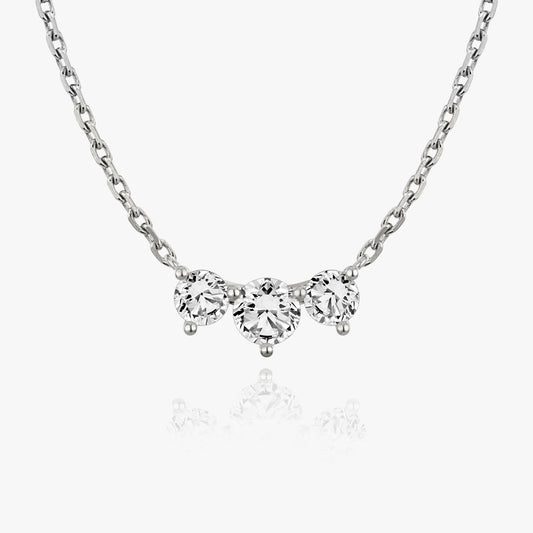 1.0 TCW Round CVD F/VS Diamond Necklace