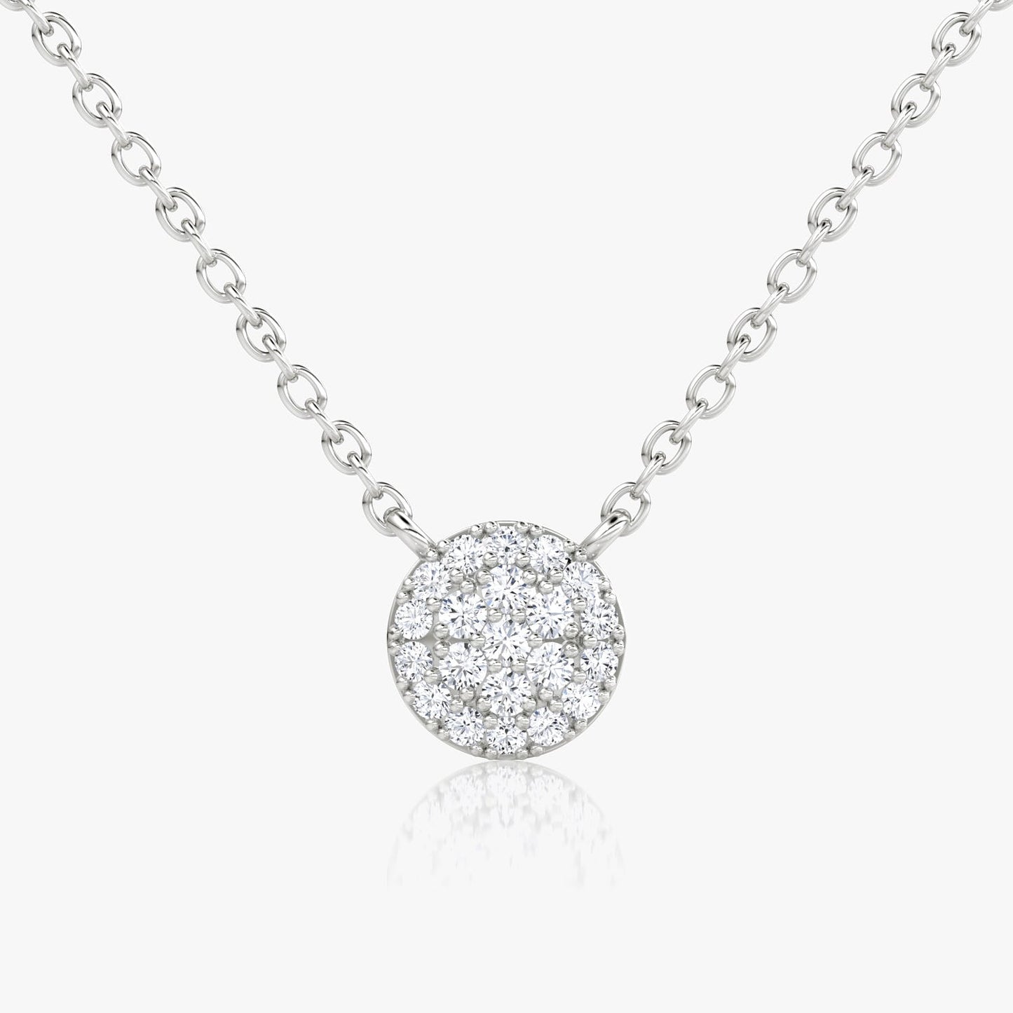 0.12 TCW Round CVD F/VS Diamond Necklace