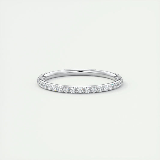 0.37 CT Round EF- VVS Diamond Full Eternity Wedding Band