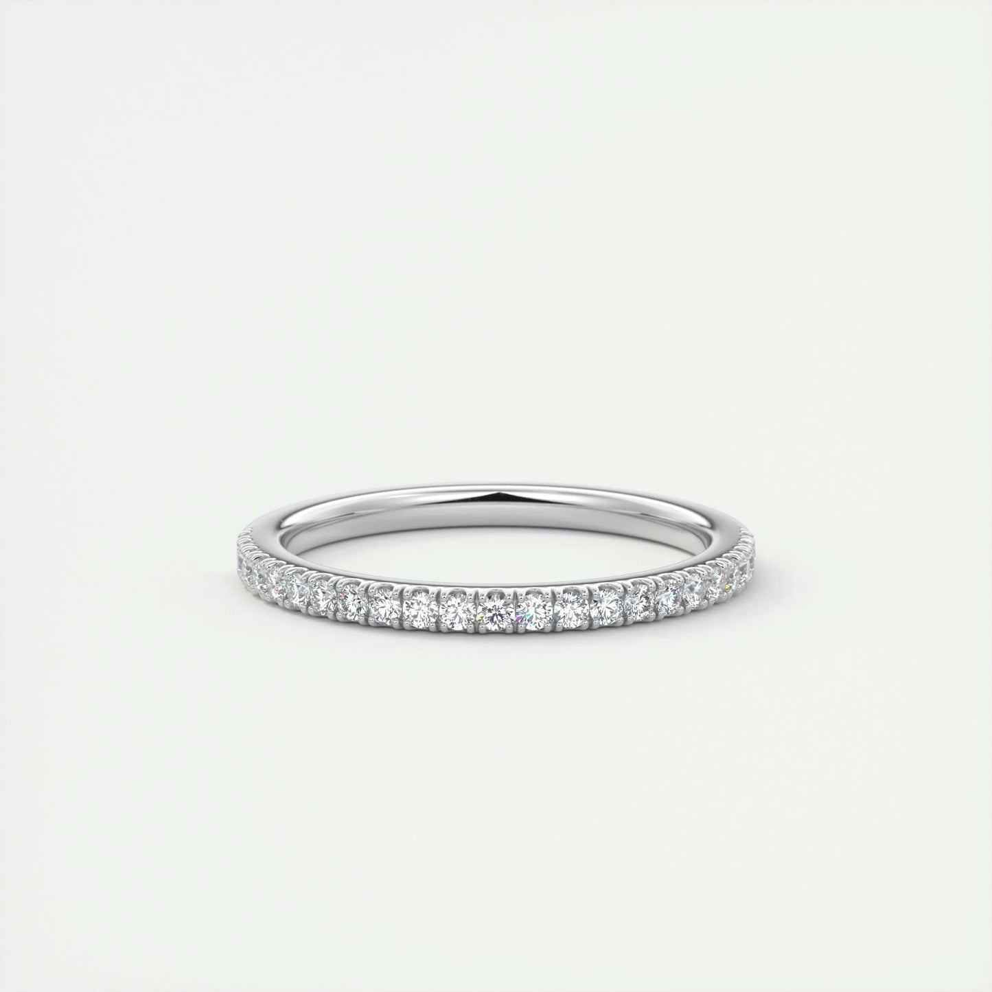 0.18 CT Round Half Eternity CVD EF/VVS Diamond Wedding Band