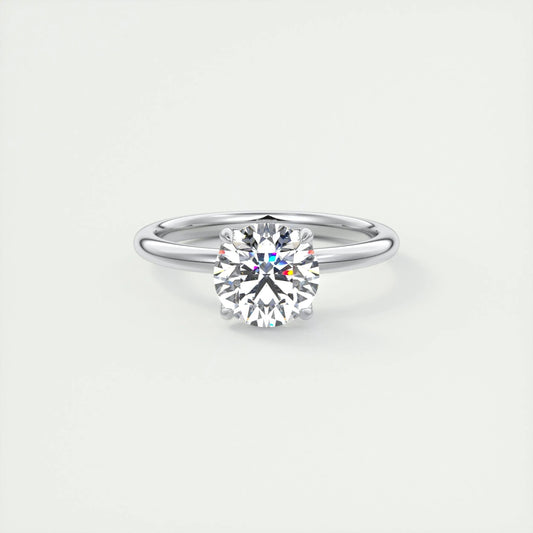 1.5 CT Round Solitaire CVD F/VS1 Diamond Engagement Ring