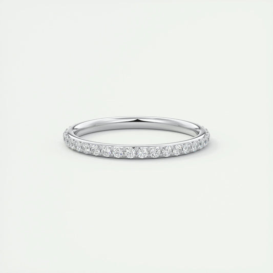 0.74 CT Round Full Eternity CVD EF/VVS Diamond Wedding Band