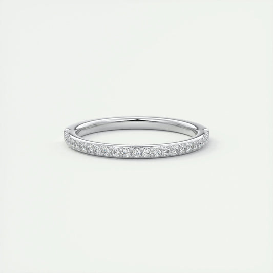 0.18 CT Round Half Eternity CVD EF/VVS Diamond Wedding Band