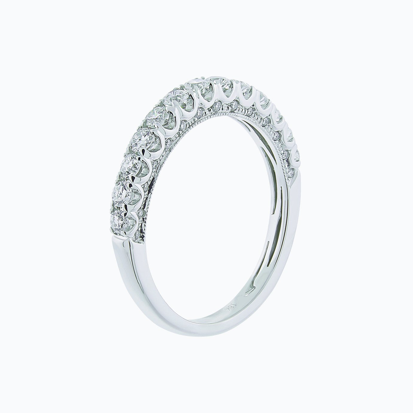 0.30 CT Round Half Eternity CVD EF/VS1 Diamond Wedding Band