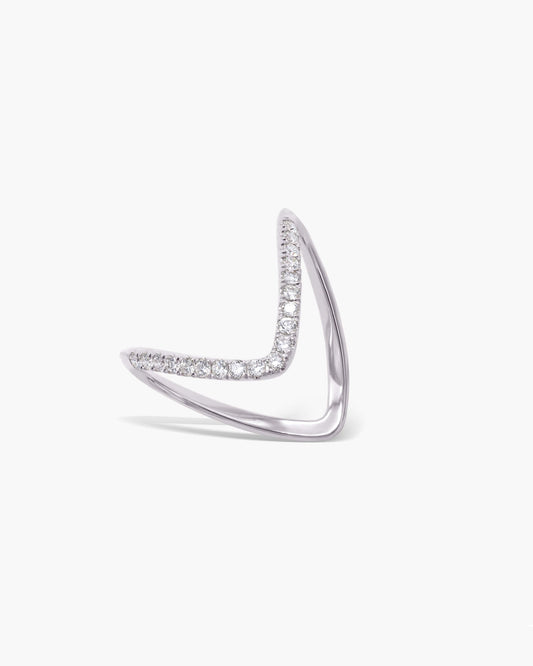 0.27ct Round EF- VVS Diamond Curved Wedding Band