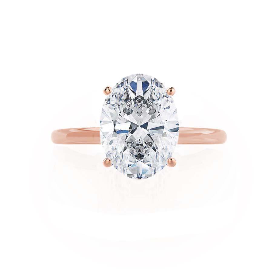 0.90 CT Oval Solitaire CVD F/VVS2 Diamond Engagement Ring