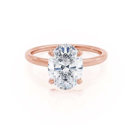 1.20 CT Oval Hidden Halo CVD E/VS2 Diamond Engagement Ring